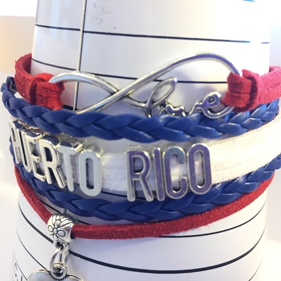 Puerto Rico leather charm Bracelet - Picture 5 of 6